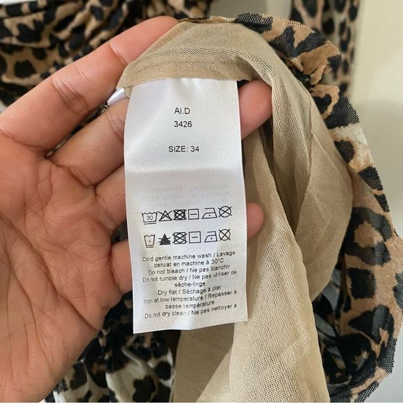 GANNI Ruched Leopard-print Stretch-mesh Mini Dress - Picture 11 of 11